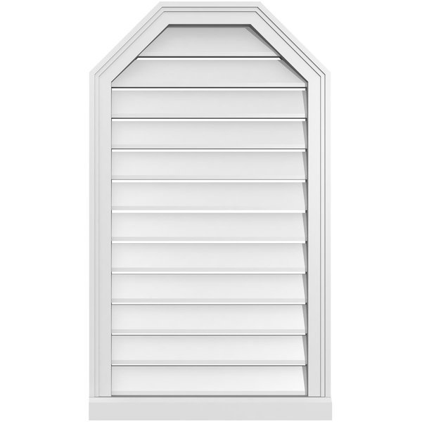 Octagonal Top Surface Mount PVC Gable Vent w/ 2